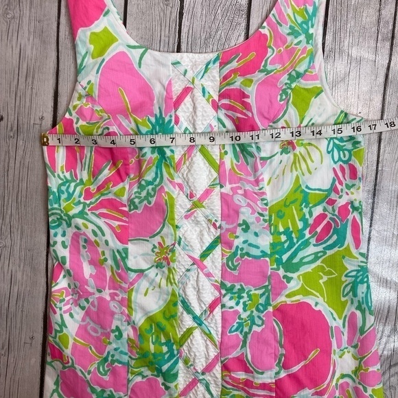 Lilly Pulitzer Cathy Shift Dress Flamingo Pink Don't Give a Cluck - Picture 8 of 15